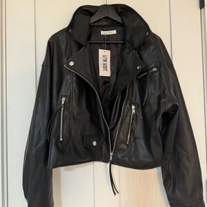 12th tribe til death vegan leather jacket